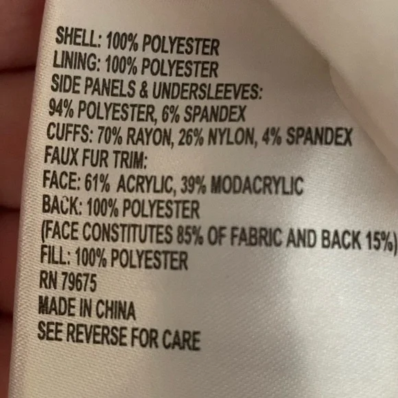 Michael Kors White Puffer Coat with Fur Trim - Picture 7 of 7